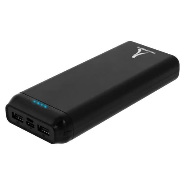 Powerbank 20000mAh extern laddare 2x USB-portar + Micro USB-port Akashi Black