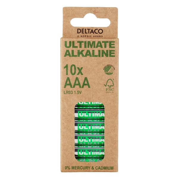 Deltaco AAA-batterier (LR03) - 10-pack Deltaco AAA-batterier (LR03) - 10-pack