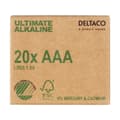 Miniatyrbilde 1 av 4: Deltaco AAA-batterier (LR03) - 20-pakning