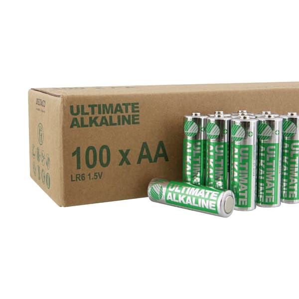 Deltaco AA-paristot (LR6) - 100-pakkaus