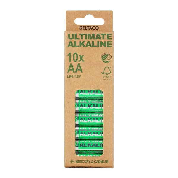 Deltaco AA-batterier (LR6) - 10-pak