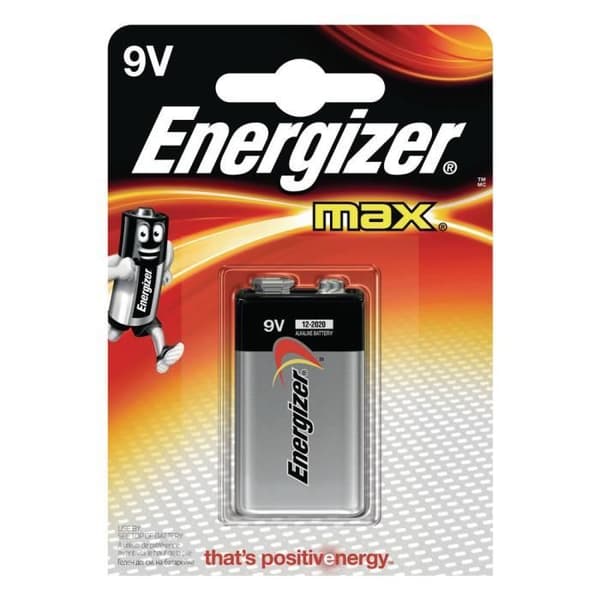 Blisterpaket med 1 icke-uppladdningsbart Max 9V - 6LR61 alkaliskt batteri