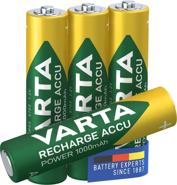 Varta AAA genopladelige batterier