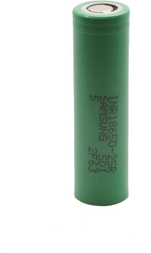 Samsung INR18650-25R lithium-ion batteri 2.500mAh - flad top - loddehas: uden loddesko (INR18650-25R)