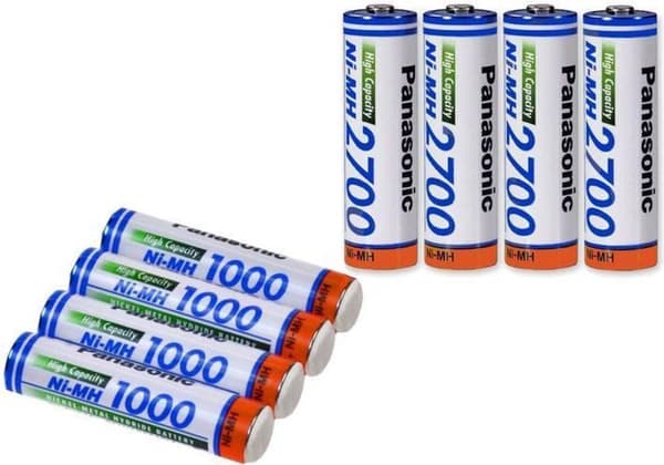 Panasonic HR-3U + Akkubox Uppladdningsbart AA-batteri (penlite) NiMH 2700 mAh 1,2 V 4 st.