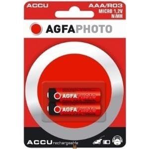 AgfaPhoto Power 1000 - Batteri 2 x AAA NiMH 900 mAh (70112)
