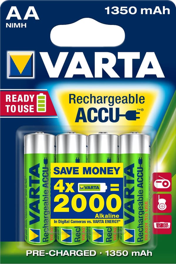 Varta Ready2Use HR06 1350 mAh Nikkel Metal Hydride 1350mAh genopladeligt batteri/