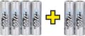 Miniatyrbillede 1 af 4: Ansmann 4+2 HR06 Genopladeligt AA-batteri (penlite) NiMH 2700 mAh 1,2 V 6 stk.