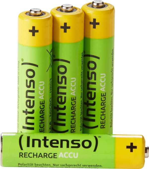 Intenso HR03 NiMH Energy Eco 1000mAh Blister med 4 - Mikro (AAA) - 1.000 mAh genopladeligt batteri Nikkel-metalhydrid (NiMH) (7505214)