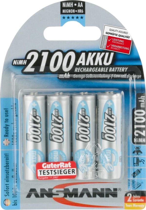 Ansmann AA genopladelige batterier