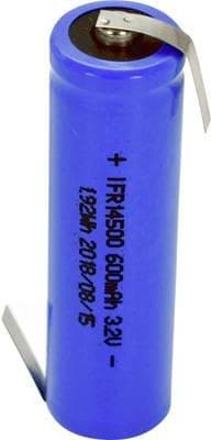 Beltrona FR14500HBG specialbatteri 14500 Z-loddesko LiFePO 4 3,2 V 600 mAh (EIZIFR14500HBG)