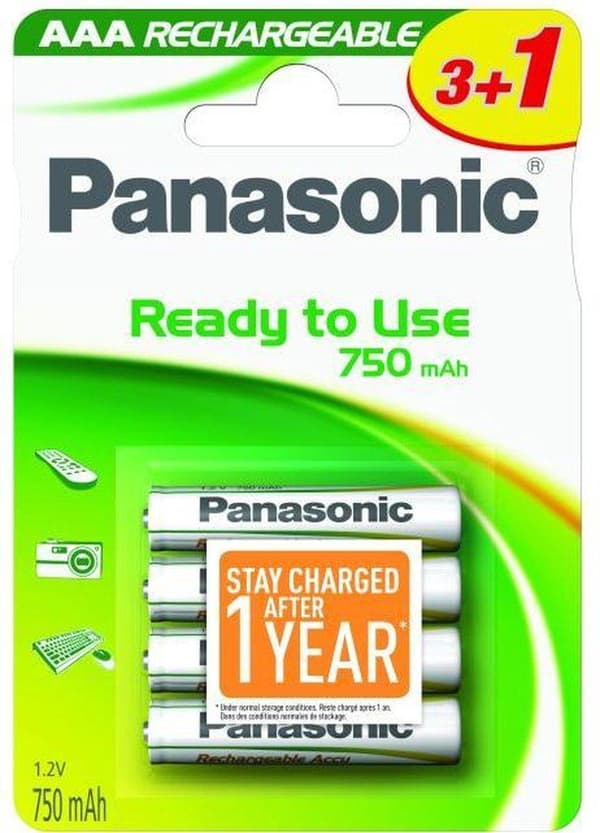 Wentronic AAA 800mAh NiMH 4-BL EVOLTA Panasonic genopladeligt batteri Nikkel-metalhydrid (NiMH)