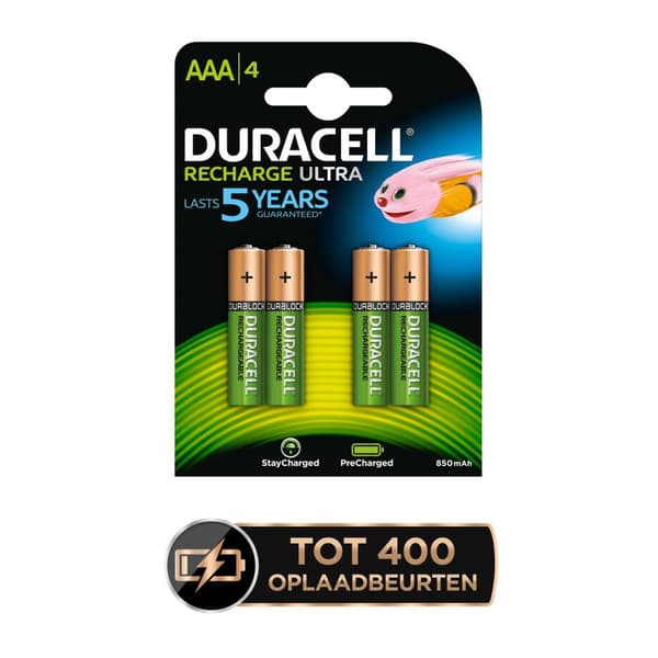 Duracell StayCharged - Batteri 4 x AAA NiMH 800 mAh (DUR203822)