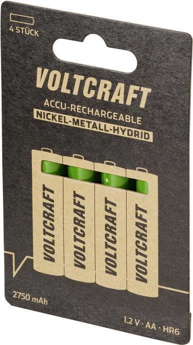 VOLTCRAFT HR6 SE Mignon (AA) genopladeligt batteri NiMH 2750 mAh 1,2 V 4 stk. (VC-12322235)