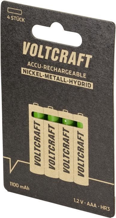VOLTCRAFT HR03 SE Micro (AAA) ladattava akku NiMH 1100 mAh 1,2 V 4 kpl (VC-12322240)