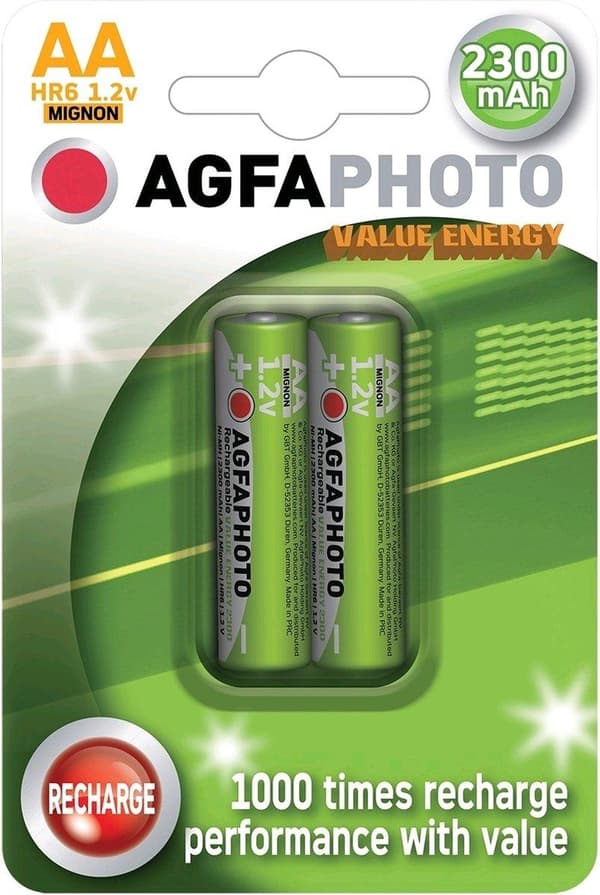 AgfaPhoto AA genopladelige batterier