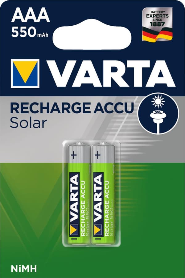 batteri Varta SOLAR AAA HR03 550mAh 2stk.