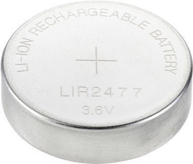 Knapcellebatteri LIR 2477 lithium 180 mAh 3,6 V 1 stk. (VC-12714070)