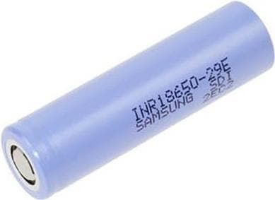 Samsung INR18650-29E erikoisakku 18650 litteä, korkean lämpötilan kestävä Li-Ion 3,6 V 2900 mAh (2EO2)