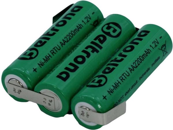 Beltrona RTU3AAZ batteripakke 3x Mignon (AA) Z loddesko NiMH 3,6 V 2200 mAh (BELRTU3AAZ)