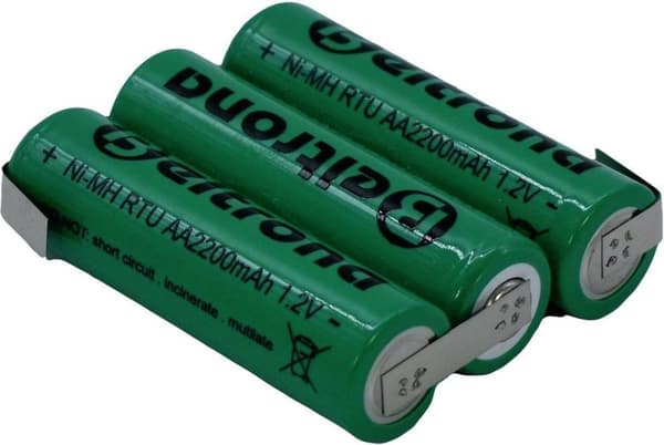 Beltrona RTU3AAZ batteripakke 3x Mignon (AA) Z loddesko NiMH 3,6 V 2200 mAh (BELRTU3AAZ)