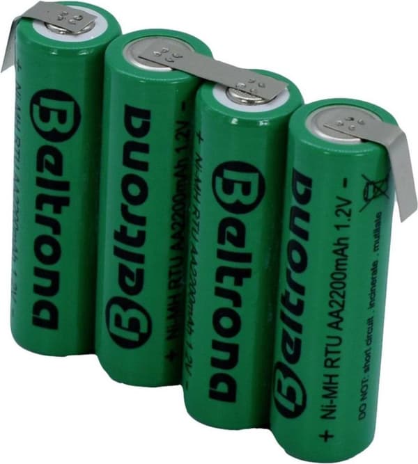 Beltrona RTU4AAZ batteripakke 4x Mignon (AA) Z loddesko NiMH 4,8 V 2200 mAh (BELRTU4AAZ)