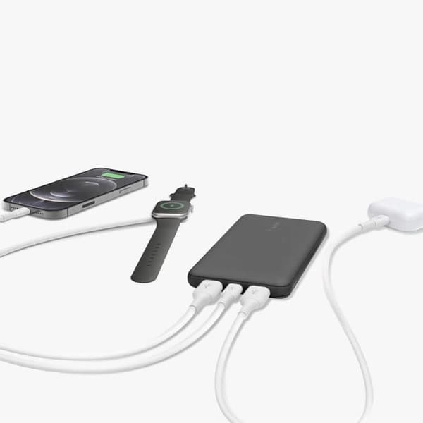 Externt batteri 15W 10 000 mAh 2 USB-portar + 1 USBC 15W BOOST CHARGE Belkin Black