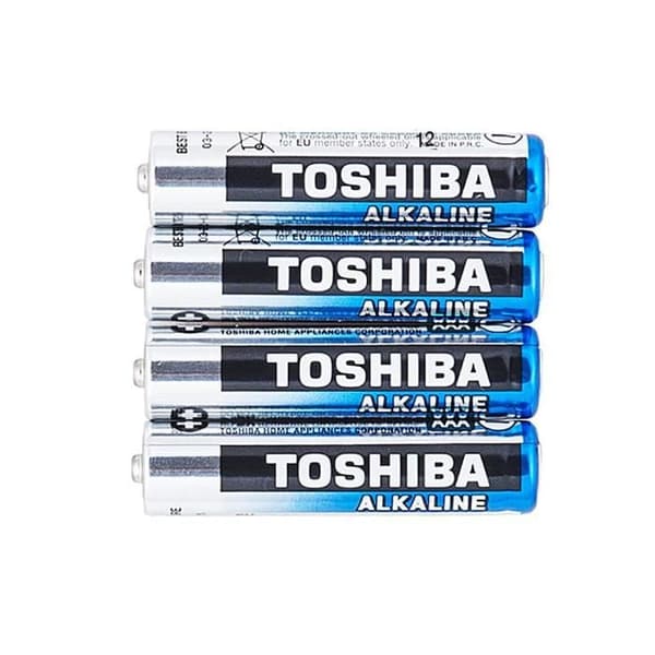 TOSHIBA alkaliska batterier AAA LR03 - (paket med 4)