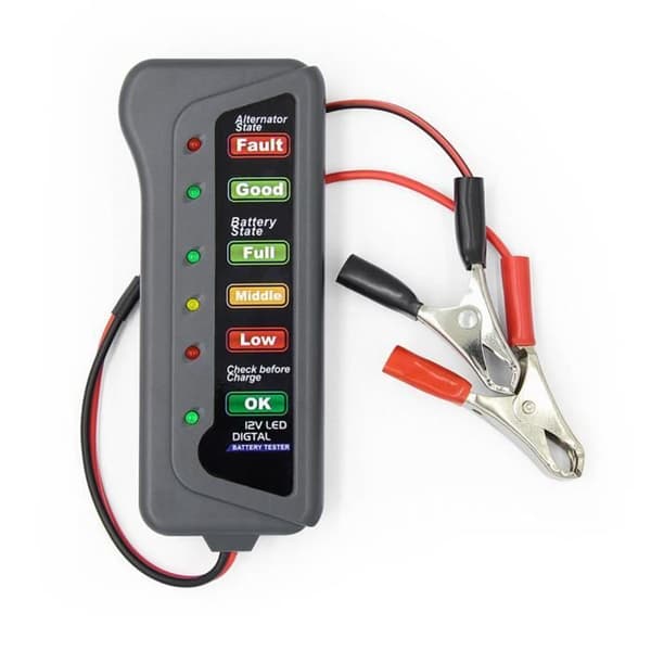 BATTERI - LADDARE - ADAPTER - ANSLUTNINGAR Bil 12V digital batteri generator testare 6 LED Display verktyg