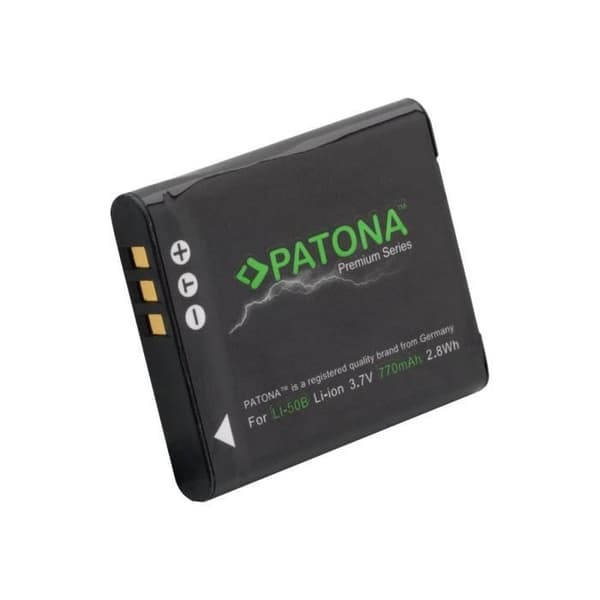 PATONA Li-Ion-batteri 770 mAh för Olympus D-785, TG-860; Stylus Tough TG-810, 860, 870; Stylus Traveler SZ-17; Tuff TG-625
