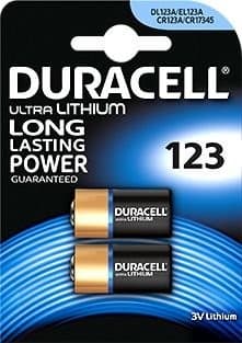 Duracell Ultra lithiová baterie CR123A 2 ks