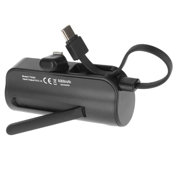 6000mAh reservbatteri Dubbla USB C och Lightning Connectivity LinQ Black
