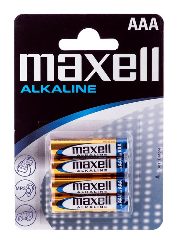 Maxell Battery Alkaline LR-03 AAA 4-Pack Engångsbatteri