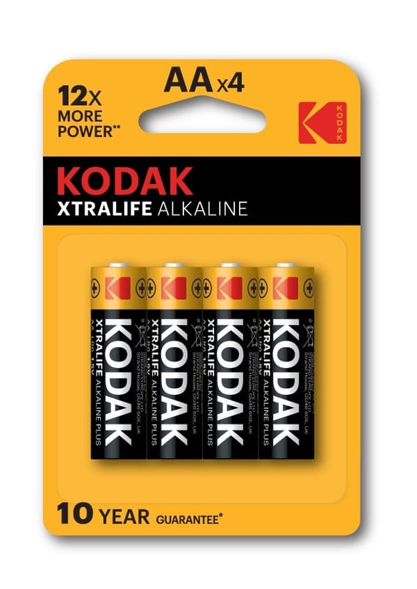Kodak XTRALIFE alkalisk AA-batteri (4-pak)