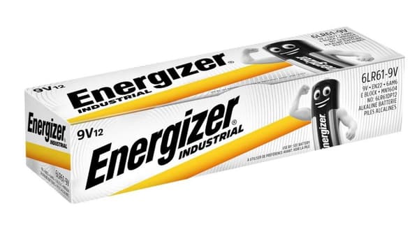 ENERGIZER INDUSTRIAL PRO 6LR61 9V BATTERIER 12 STK