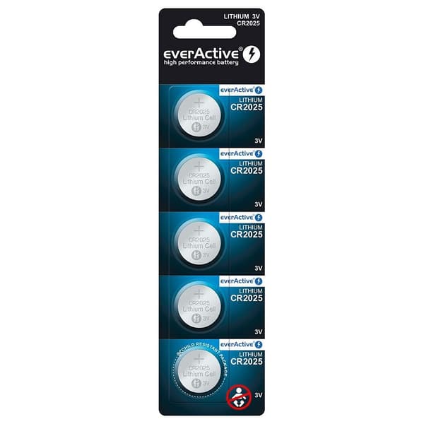 Lithium batteri mini everActive CR2025 - blister 5 stk.