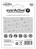 Miniatyrbillede 2 af 2: Genopladelige batterier everActive Ni-MH R03 AAA 800 mAh Silver Line