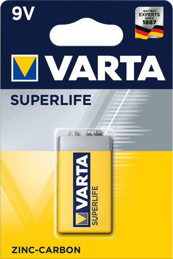 Varta Superlife 9V Engangsbatteri Zink-carbon