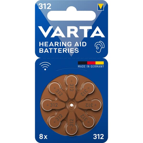 Høreapparatbatteri 312 / A312 / PR41 8-pak