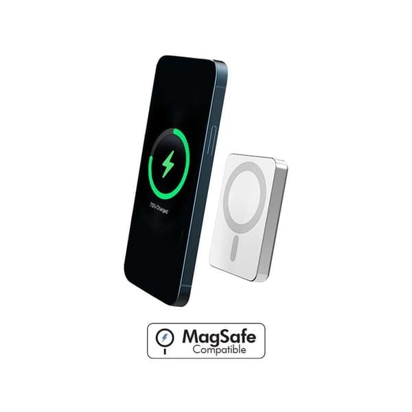 Powerbank - FORCE POWER - 15W induktion - 5000mAh - MagSafe-kompatibel - Lättvikt 120g