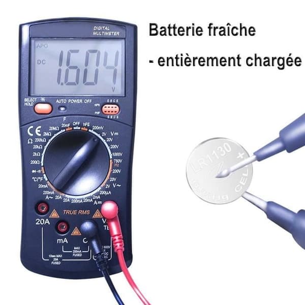 Paket med 40 alkaliska knappcellsbatterier LR1130 AG10