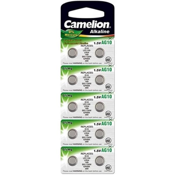 Paket med 10 AG10 1,5 V Alkaline Watch-batterier[645]