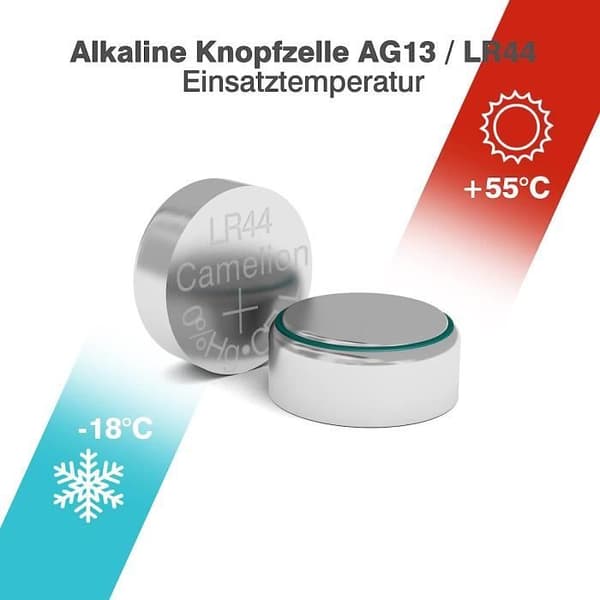 Alkaliska batterier - Blister 10 knappar Ag13 Lr44/lr1154/357 utan