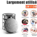 Miniatyrbild 2 av 4: Alkaliska batterier - Paket med 20 knappars batteri Lr1130 Ag10