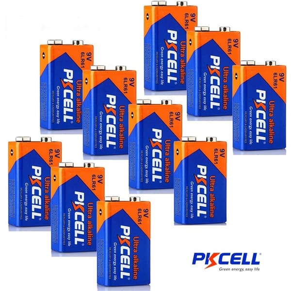PKcell 10-pack 9v  6LR61 DC Ultra Alkaliskt batteri