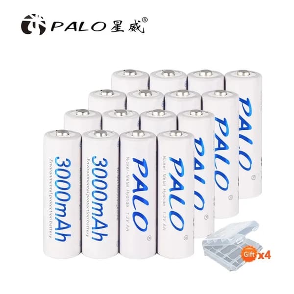 Genopladeligt AA-batteri, høj kapacitet 3000mAh, 2A strøm, 20 stykker