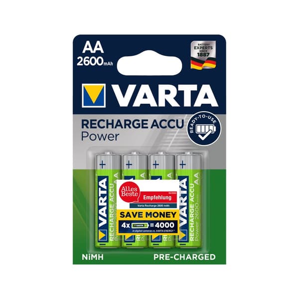 VARTA AA 2600mAh batteri 4stk/bl.