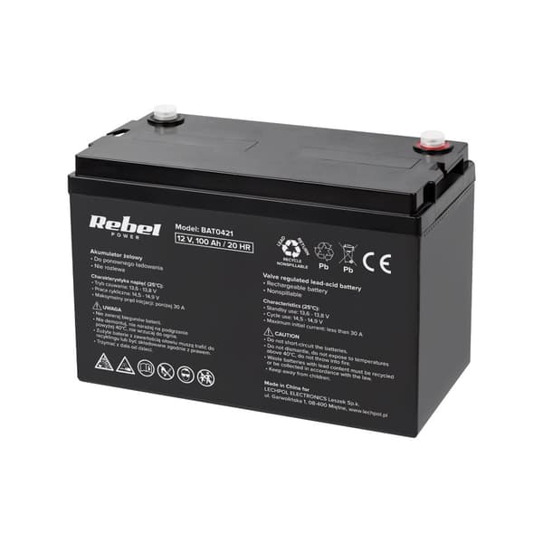 Rebel 12V 100Ah gel batteri