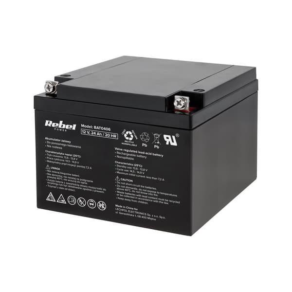 Rebel 12V 24Ah gel batteri