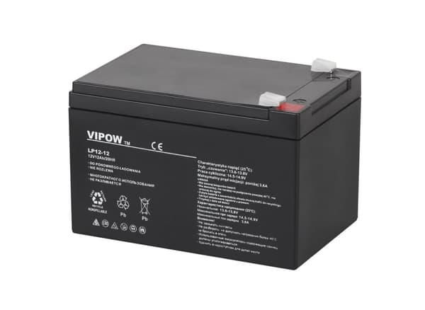 VIPOW gel batteri 12V 12Ah